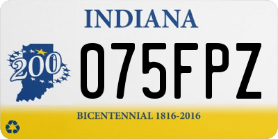 IN license plate 075FPZ