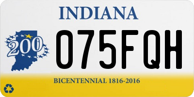IN license plate 075FQH