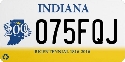 IN license plate 075FQJ