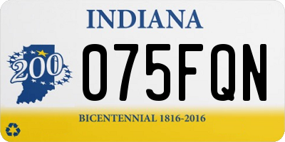IN license plate 075FQN