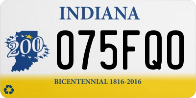 IN license plate 075FQO