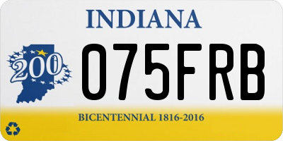 IN license plate 075FRB
