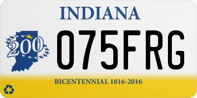 IN license plate 075FRG