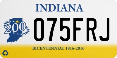 IN license plate 075FRJ