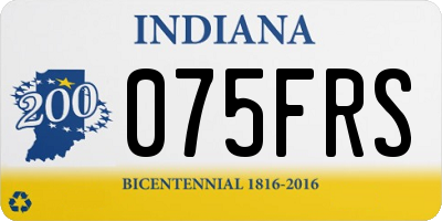 IN license plate 075FRS