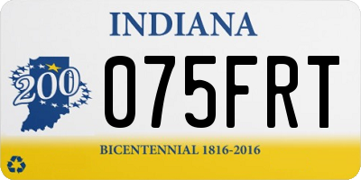 IN license plate 075FRT