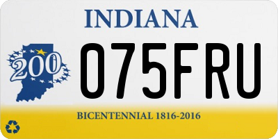 IN license plate 075FRU