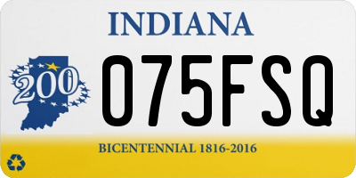 IN license plate 075FSQ