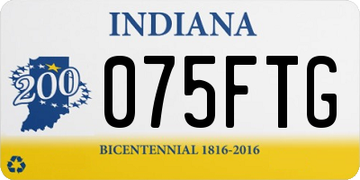 IN license plate 075FTG