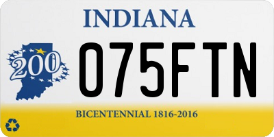IN license plate 075FTN