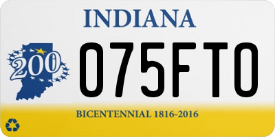 IN license plate 075FTO