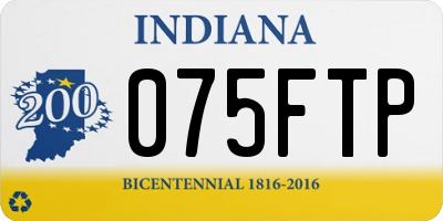 IN license plate 075FTP