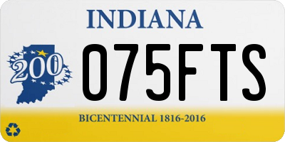 IN license plate 075FTS