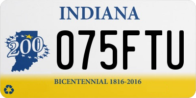 IN license plate 075FTU