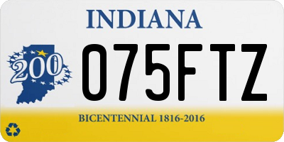 IN license plate 075FTZ