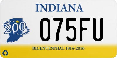 IN license plate 075FU