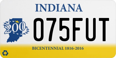 IN license plate 075FUT