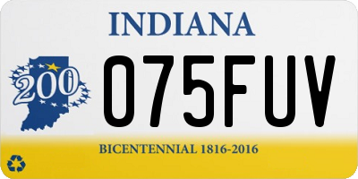 IN license plate 075FUV