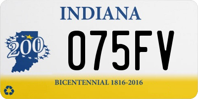 IN license plate 075FV