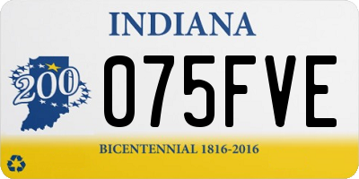 IN license plate 075FVE