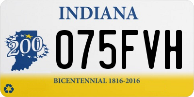 IN license plate 075FVH