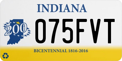 IN license plate 075FVT