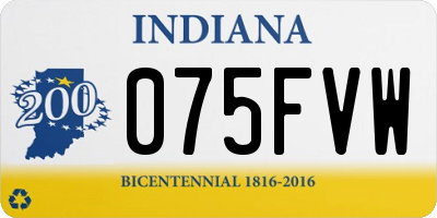 IN license plate 075FVW