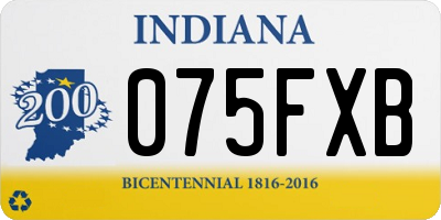 IN license plate 075FXB