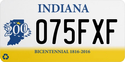 IN license plate 075FXF