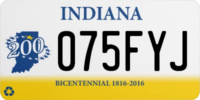 IN license plate 075FYJ