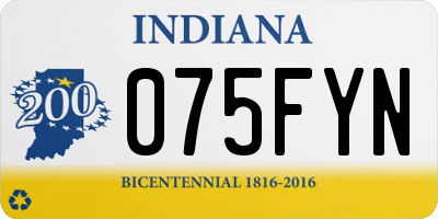 IN license plate 075FYN