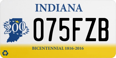 IN license plate 075FZB