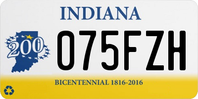 IN license plate 075FZH