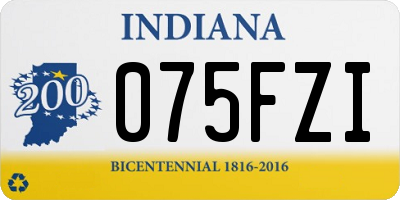 IN license plate 075FZI
