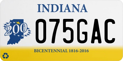 IN license plate 075GAC
