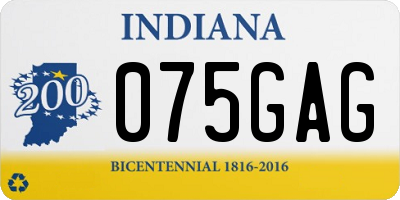 IN license plate 075GAG