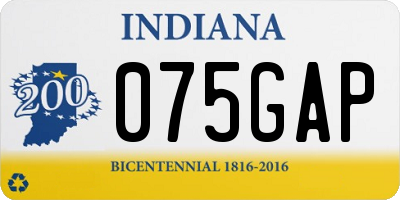 IN license plate 075GAP
