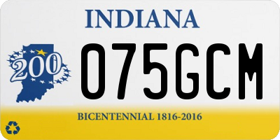IN license plate 075GCM