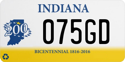 IN license plate 075GD