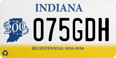 IN license plate 075GDH