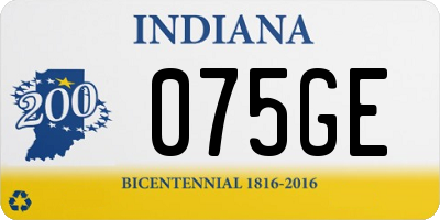 IN license plate 075GE