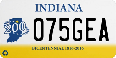 IN license plate 075GEA
