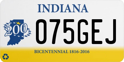 IN license plate 075GEJ