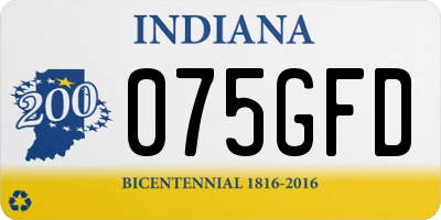 IN license plate 075GFD