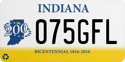 IN license plate 075GFL