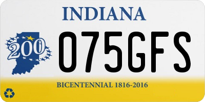 IN license plate 075GFS