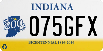 IN license plate 075GFX