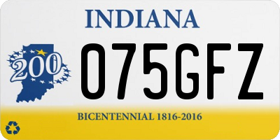 IN license plate 075GFZ