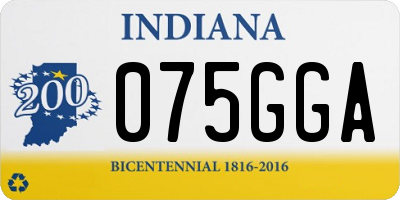 IN license plate 075GGA