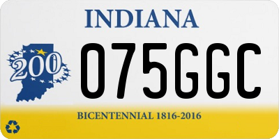 IN license plate 075GGC